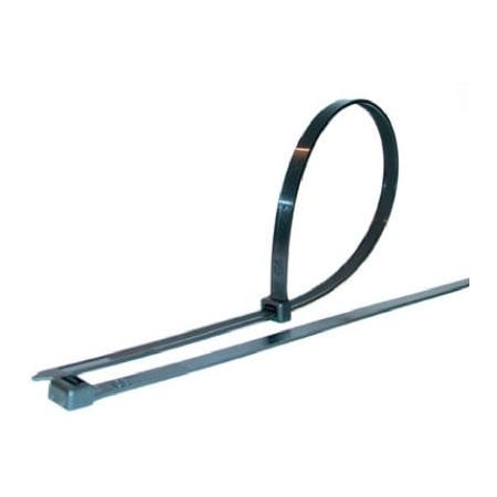 Ecm Industries Cable Tie, 18 in L, 4.90 in Max Bundle Dia., Black, Nylon 6/6, 175 lb Strength, 10 PK 45-518UVBN